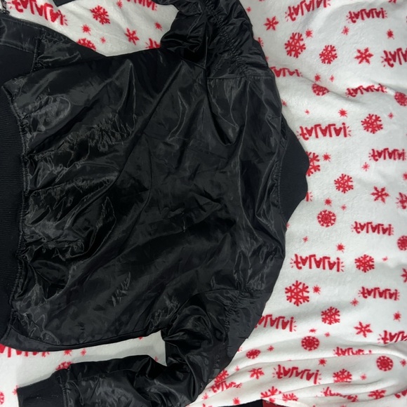 Alpha Industries Black Bomber Jacket with Patches - Picture 2 of 4